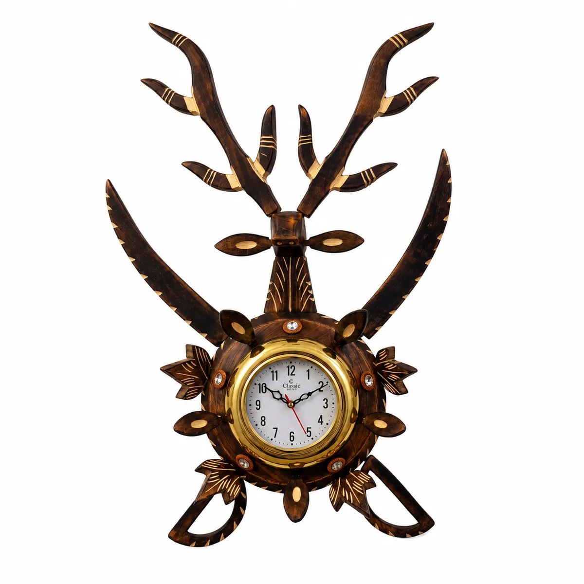 Deer Antler Wall Clock — Handmade_Wooden_Deer_Wall_Clock___Premium_Decorative_Wall_Clock_with_Antler_Design___Rustic_Home_D_cor_0GAGILZB82_2026-07-1.webp