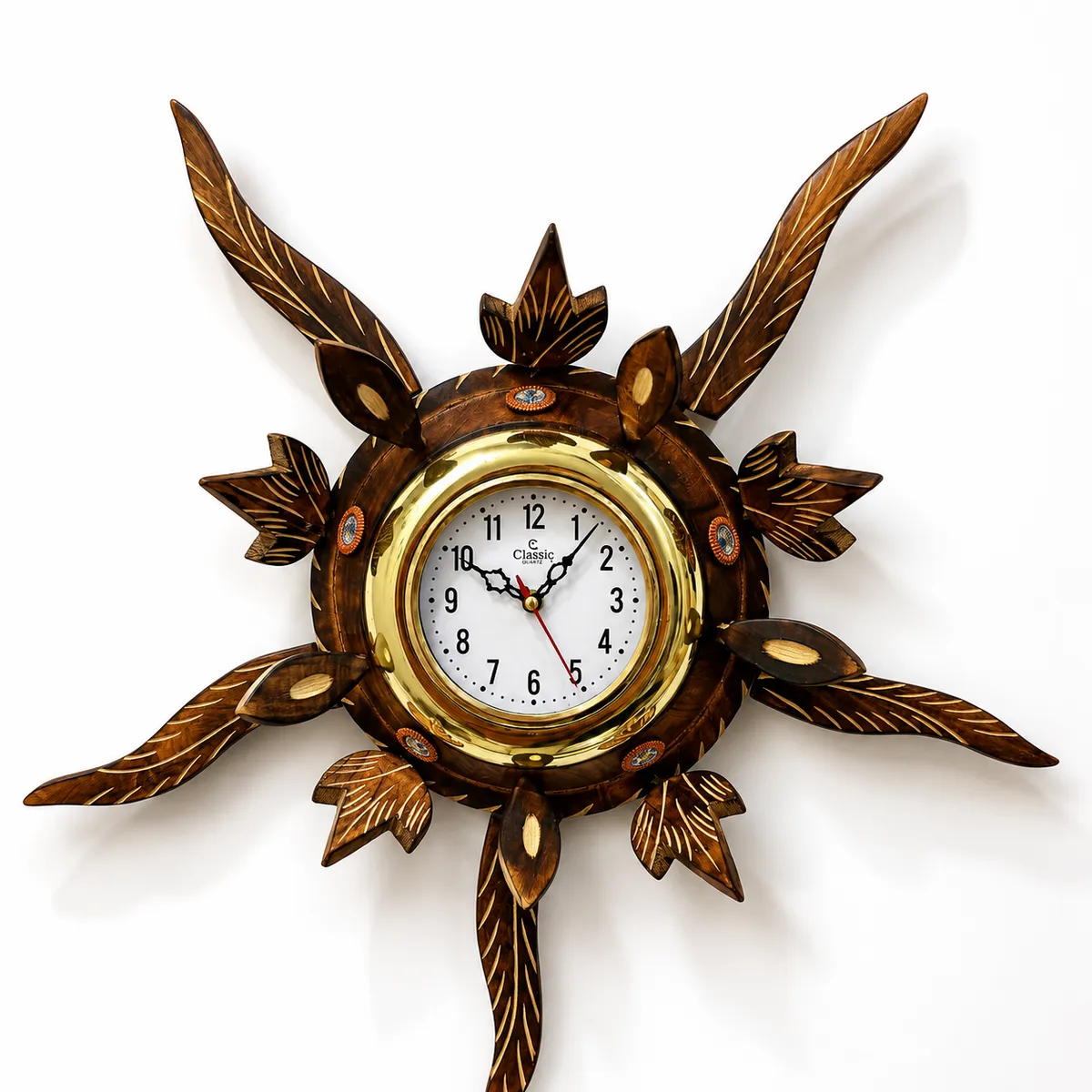 Sun-Style Round Wall Clock — Handmade_Sun_Style_Wooden_Round_Wall_Clock_For_Living_Room___Decorative_Sunburst_Clock_With_Brass_Accents_89SU23C5XM_2026-08-06_2.webp