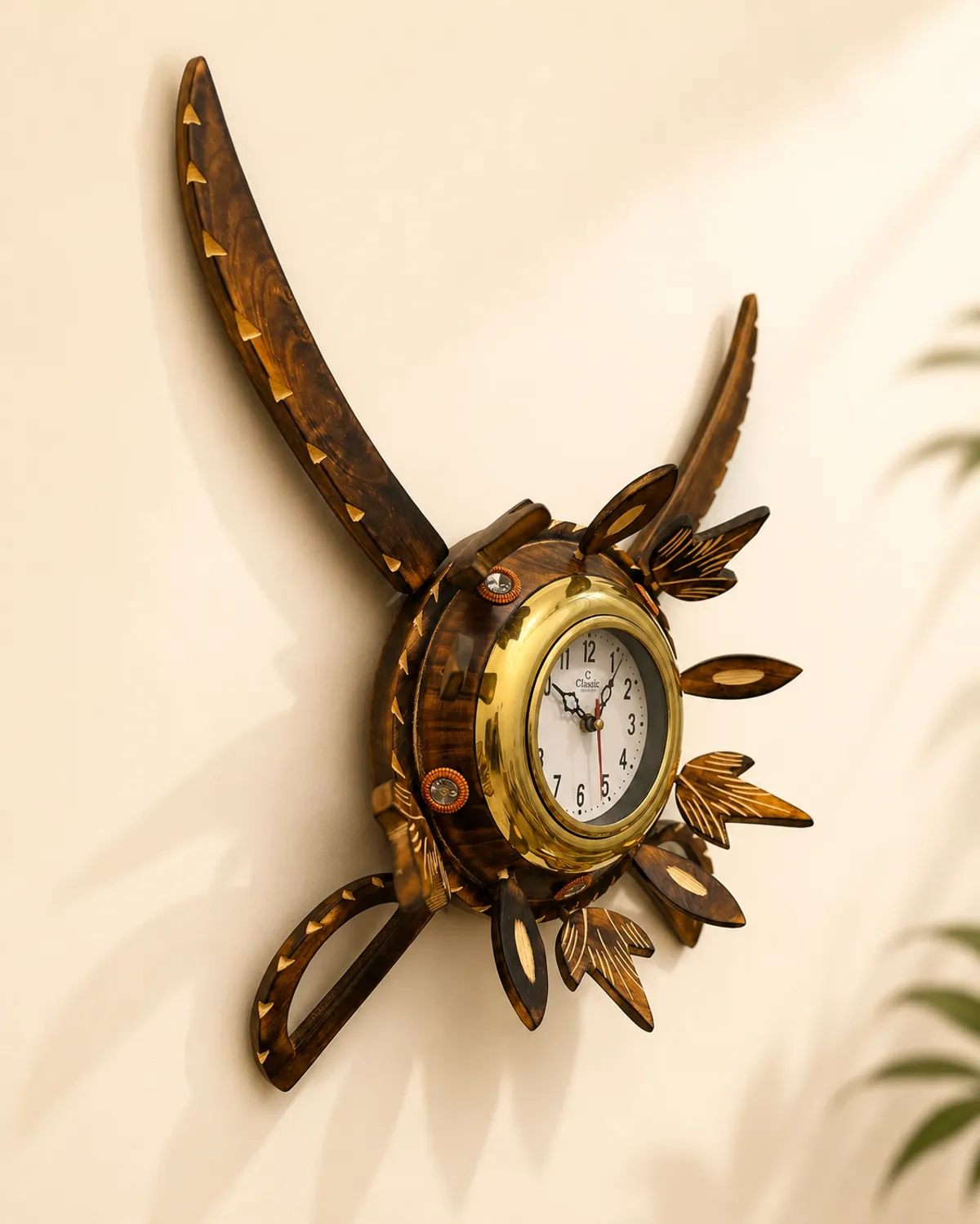 Sword-Style Round Wall Clock — Handmade_Sword_Style_Wooden_Round_Wall_Clock_For_Living_Room___Decorative_Clock_With_Brass_Accents_V04UO59PC3_2026-08-06_2.webp